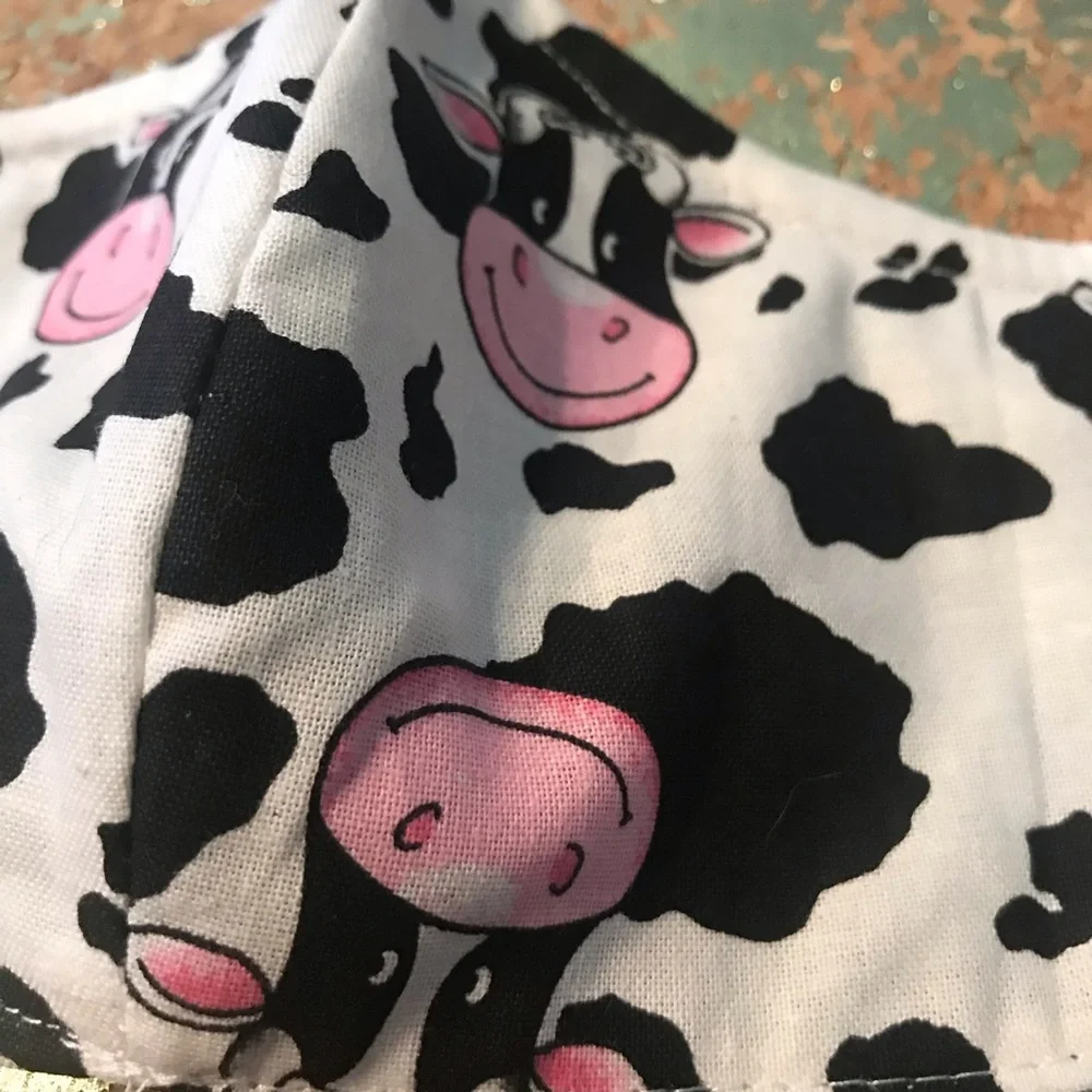 KID’S “HAPPY COW” COTTON BLEND FACE MASK